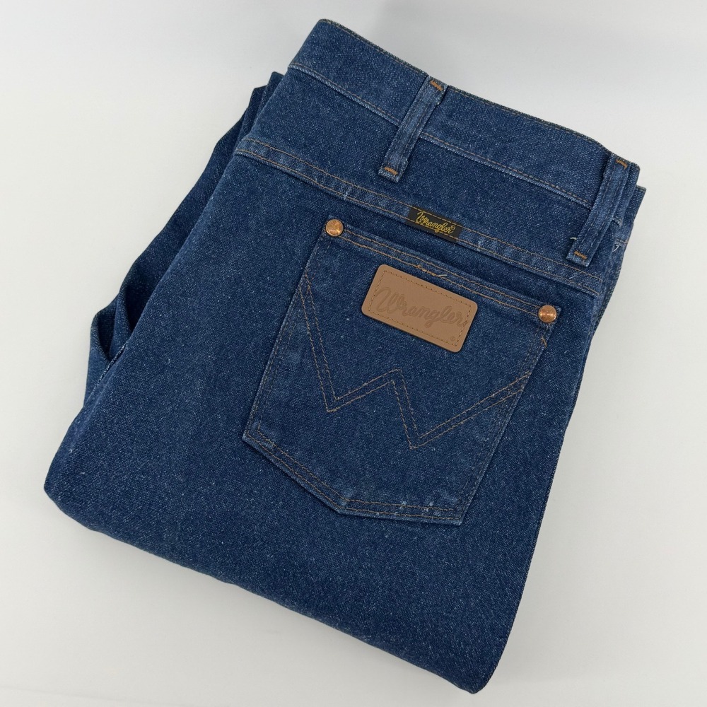 Wrangler Cowboy Cut Jeans Mens 36x38 Indigo Blue Straight Leg Western Denim